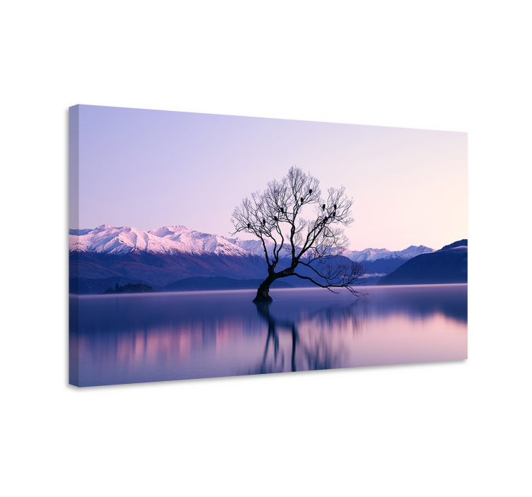 Landscape canvas serene mountain echo - TenStickers