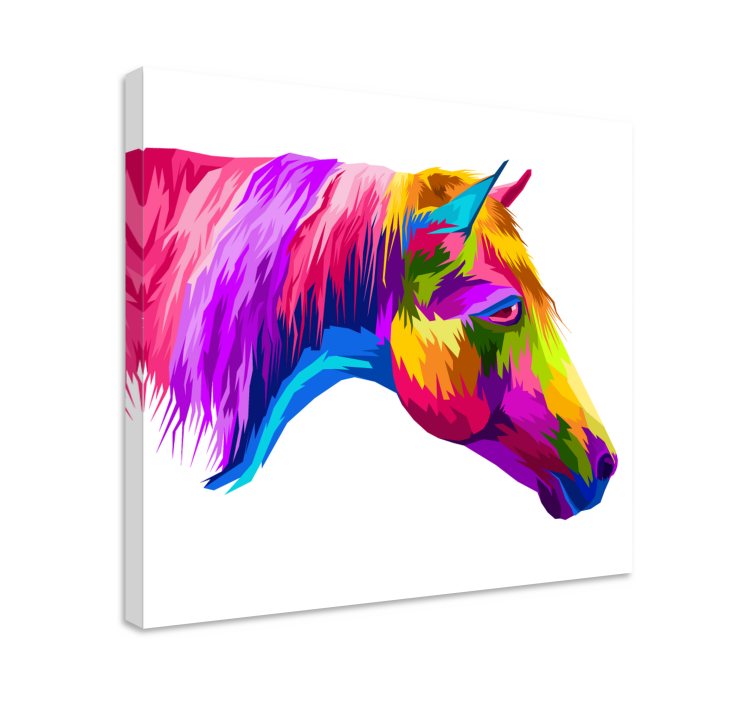 Multi-Colour Horse canvas - TenStickers