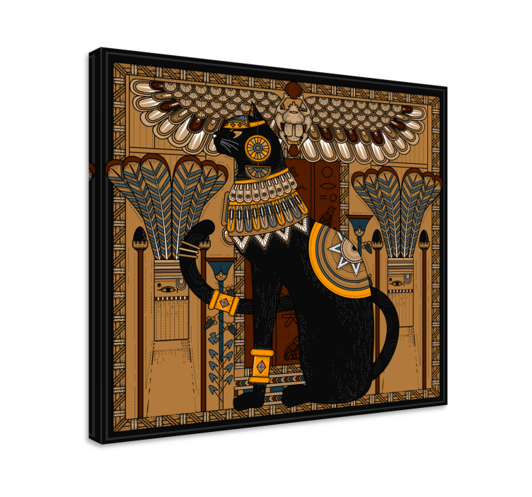 Elephant wallart ancient egyptian cat artwork - TenStickers