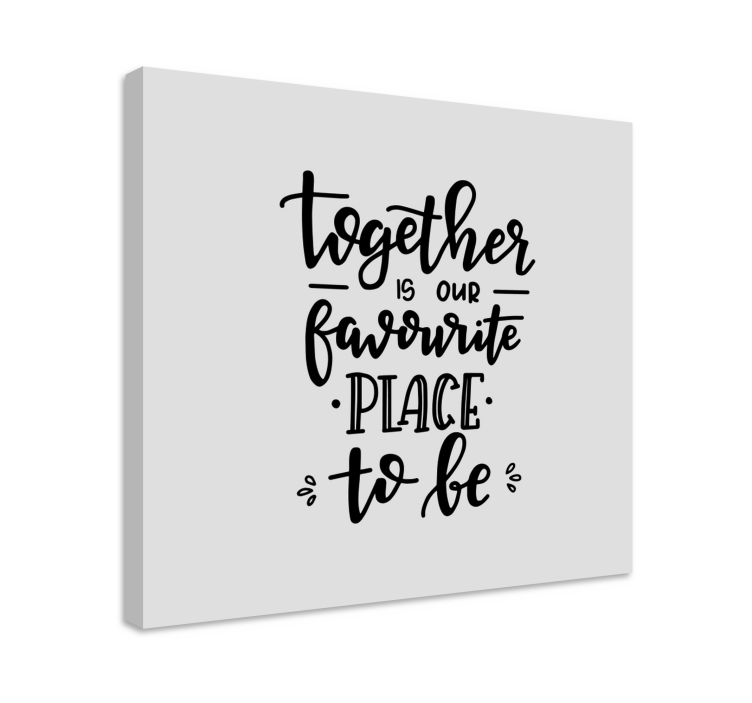 Quote canvas united is our strength - TenStickers