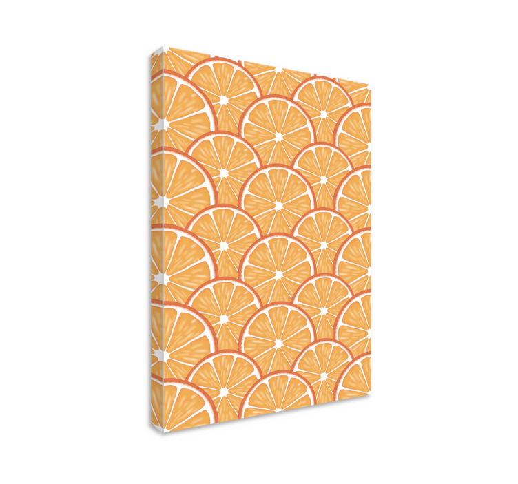 Fruit canvas wall art citrus slice design - TenStickers