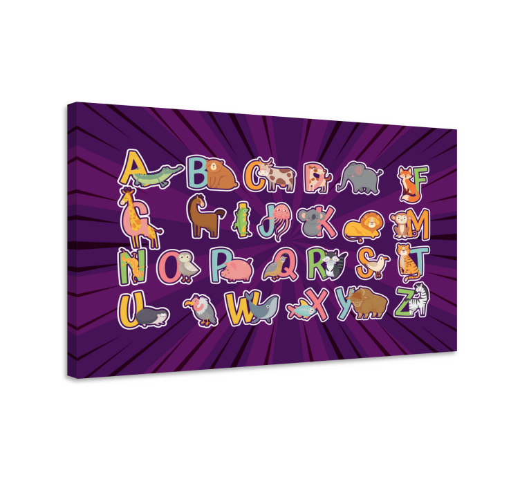 Nursery canvas animal alphabet adventure - TenStickers