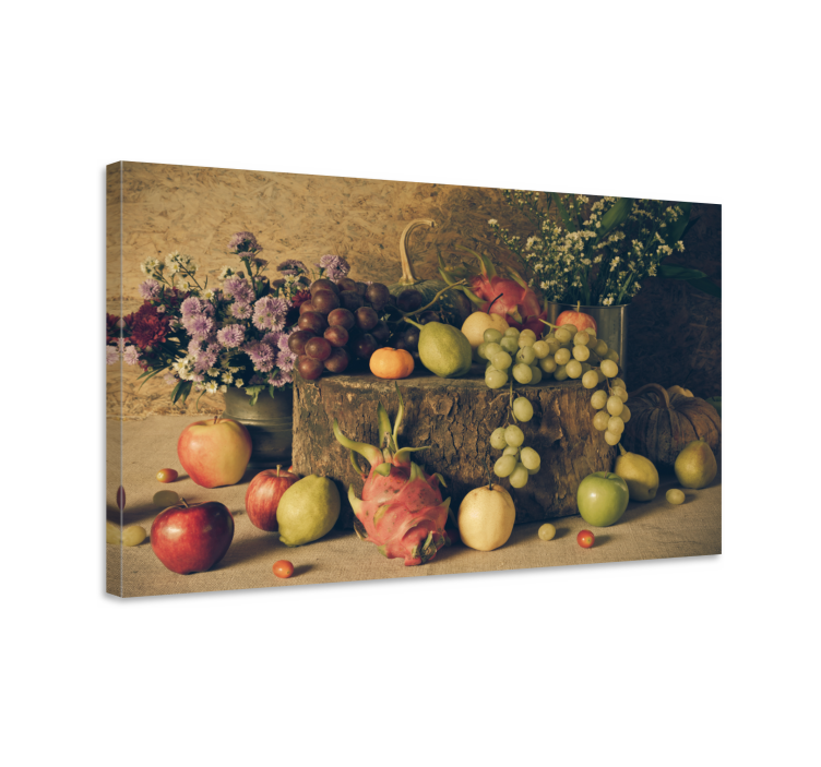 Fruit canvas wall art fruit still life painting - TenStickers