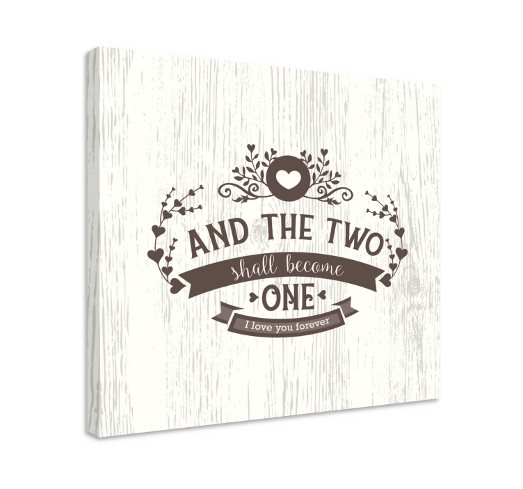 Quote canvas love unites forever - TenStickers