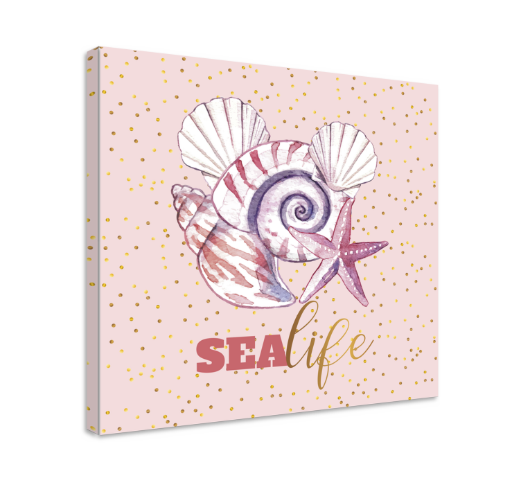 Sea life with text sea life canvas prints - TenStickers