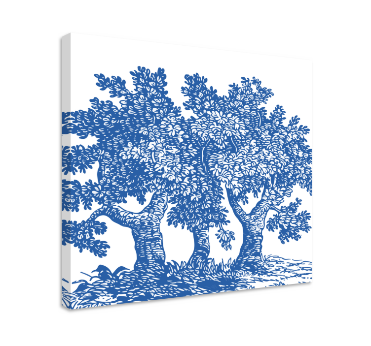 Blue magic tree Tree wall art canvas - TenStickers