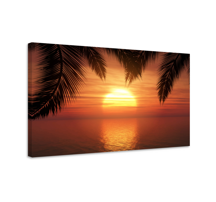 Twilight above sea landscape canvas - TenStickers