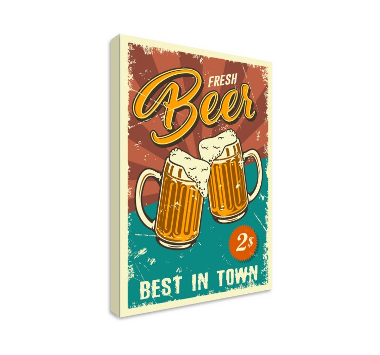 Sports canvas art fresh beer poster - TenStickers