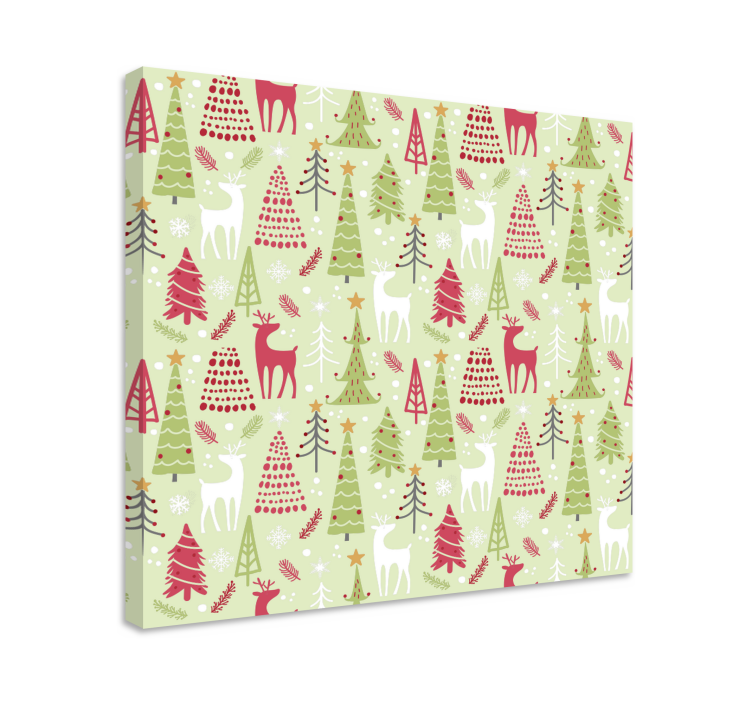 Stag canvas festive deer design - TenStickers