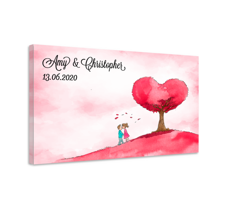 árbol beso personalizable wall art canvas - TenStickers