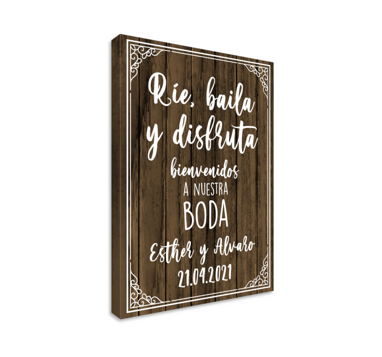 bienvenidos a nuestra boda  wall art canvas - TenStickers