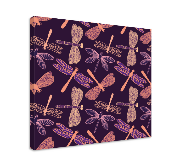 Dragonfly canvas with elegant dragonfly designs - TenStickers