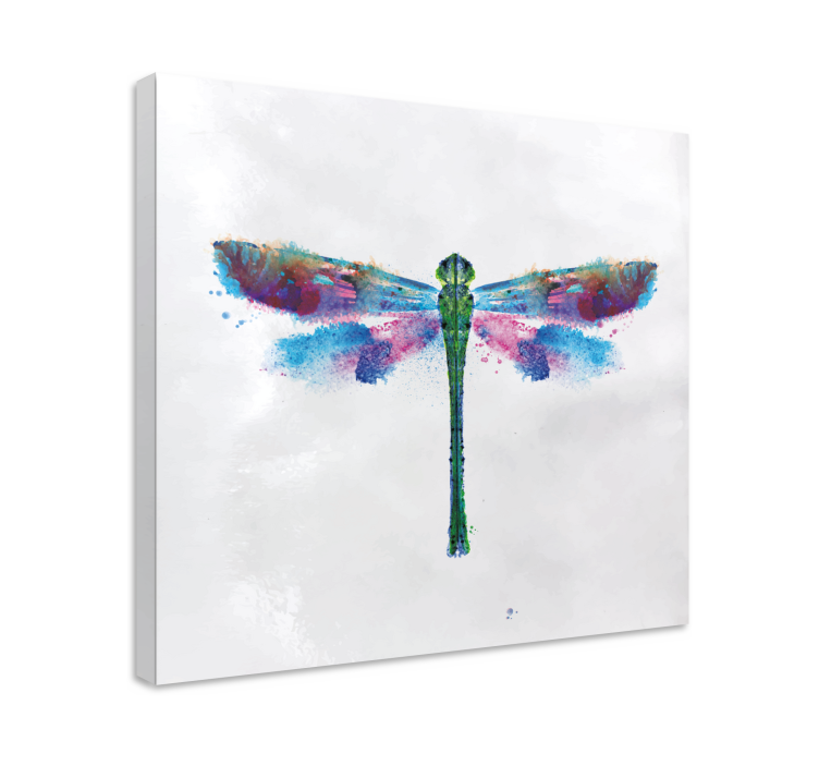 Dragonfly canvas colorful dragonfly design - TenStickers