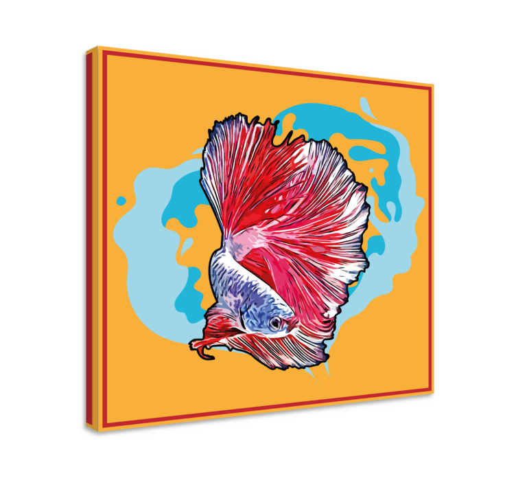 Fish canvas of lively betta fish - TenStickers