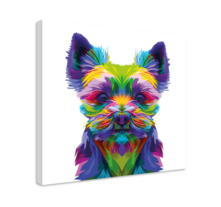 Dog wall art vibrant canine illustration - TenStickers