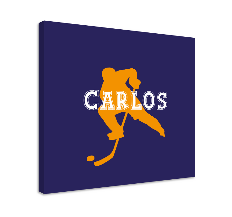 Sports canvas art ice hockey player print - TenStickers