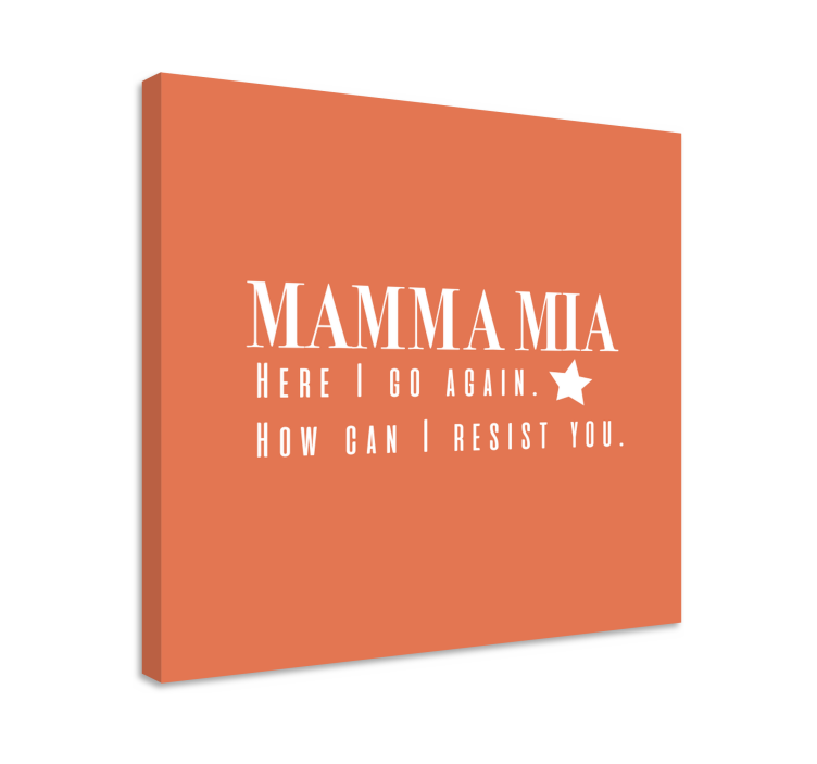 Mamma Mia Song Lyrics Music canvas art - TenStickers