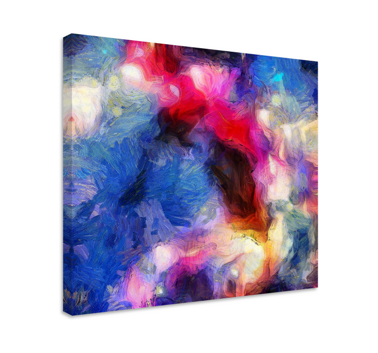 Abstract wall art 1 colorful flowing forms - TenStickers