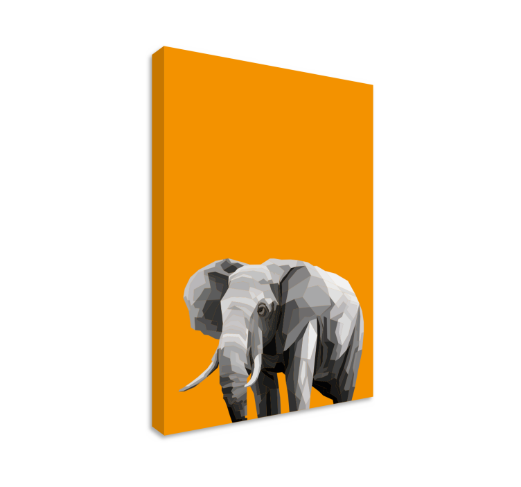 Geometric Elephant elephant canvas - TenStickers