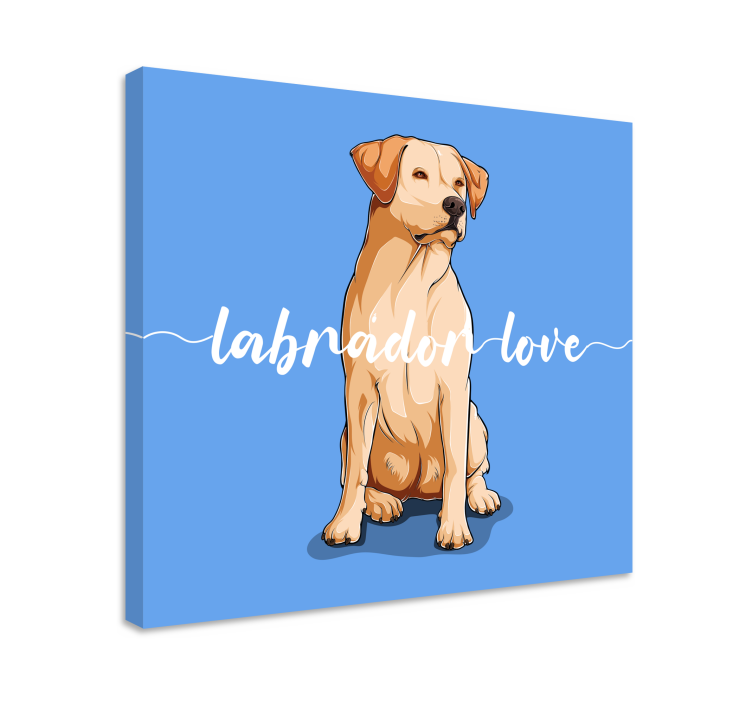 Labrador love quote canvas wall art - TenStickers