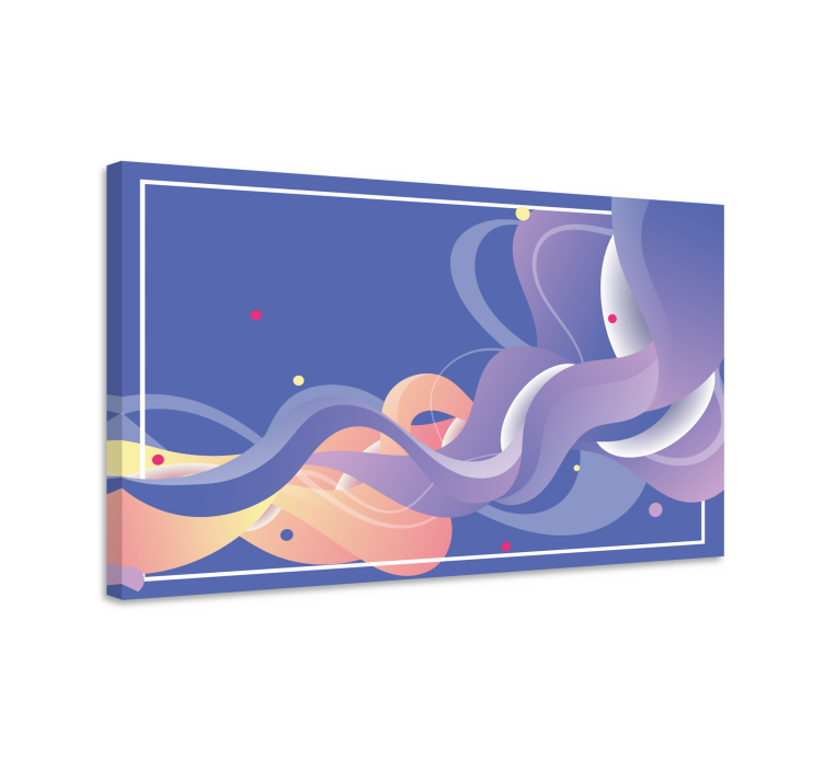 Modern canvas art of flowing abstract forms - TenStickers