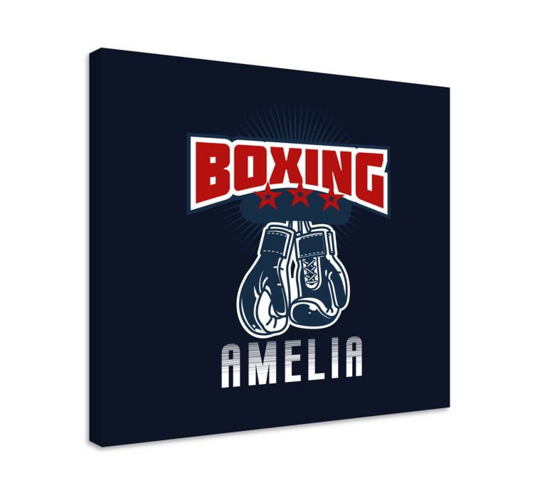 Boxer gloves with names home canvas prints - TenStickers