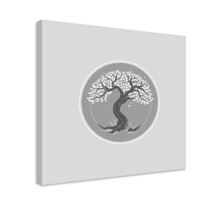 STYLIZED TREE SILHOUETTE canvas pictures of trees - TenStickers