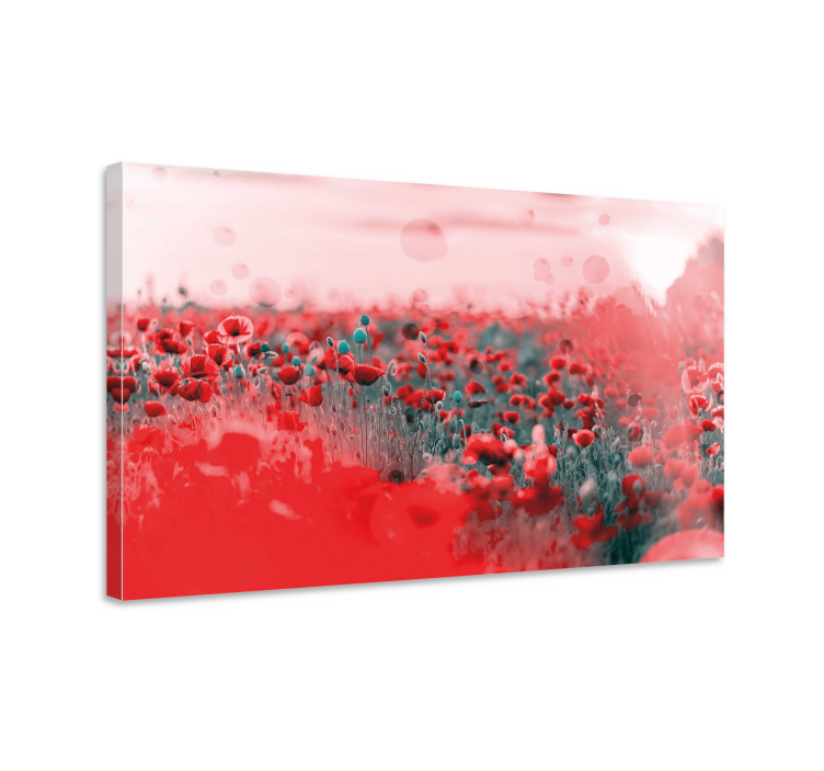 Long poppy field flower canvas - TenStickers