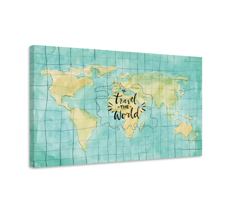World map wall art explore the globe - TenStickers