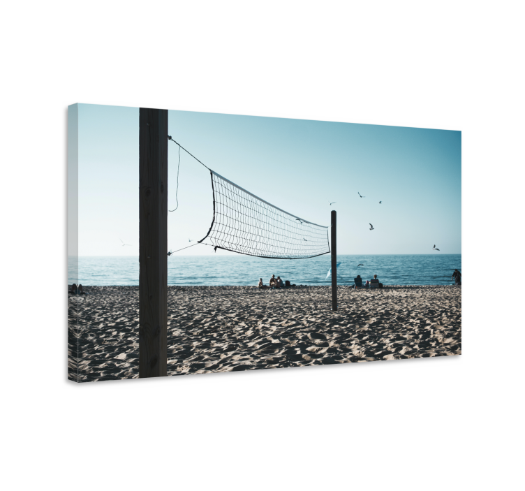Beach Volleyball Scene sports canvas art - TenStickers