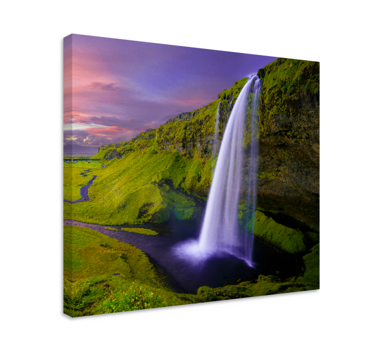Landscape canvas majestic waterfall scene - TenStickers