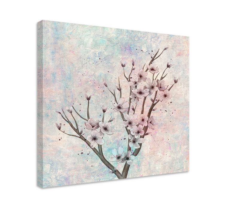 Flowers canvas cherry blossom branch - TenStickers