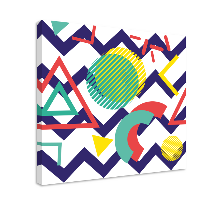 Strong colors painting geometric canvas - TenStickers