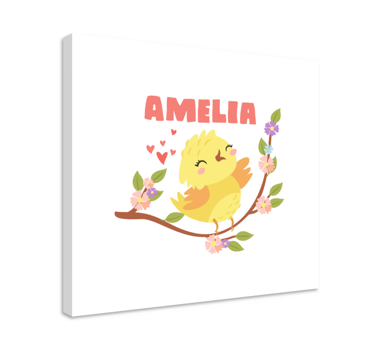 3d pictures wall art cheerful yellow bird - TenStickers