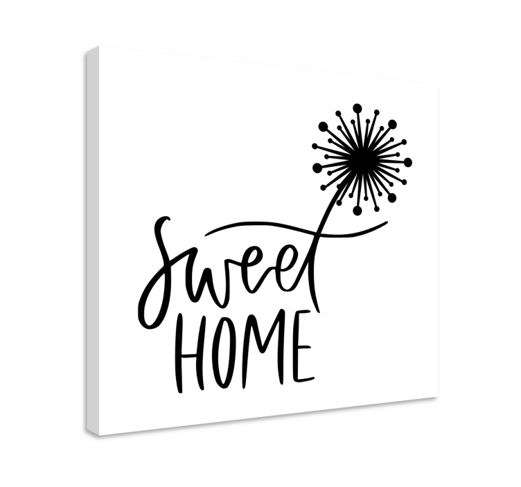 Sweet Home Dandelion quote canvas - TenStickers