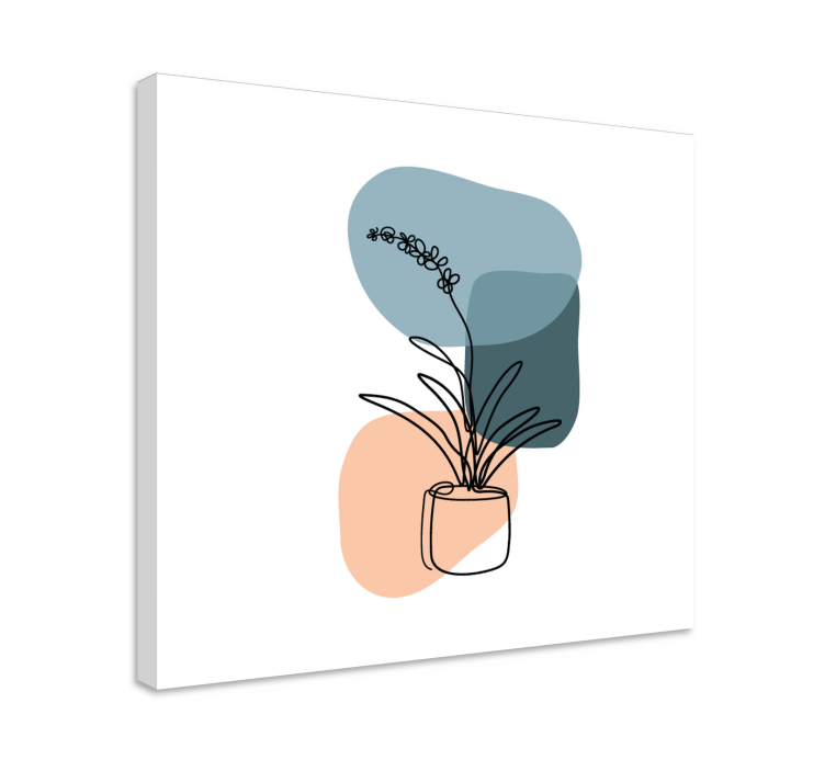 Flowers canvas with artistic plant designs - TenStickers