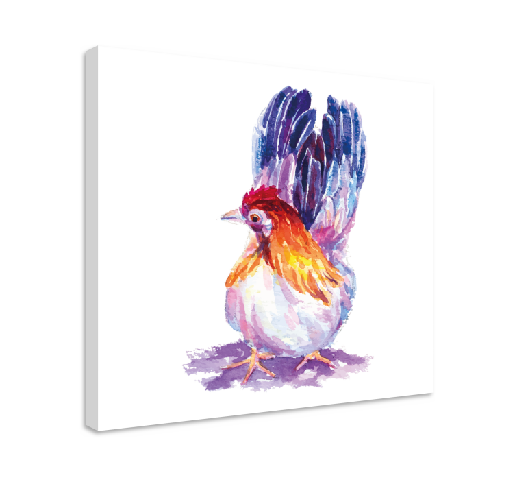 Bird canvas wall art colorful rooster print - TenStickers