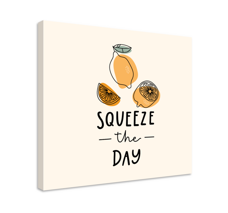 Squeeze the day fruit canvas wall art - TenStickers