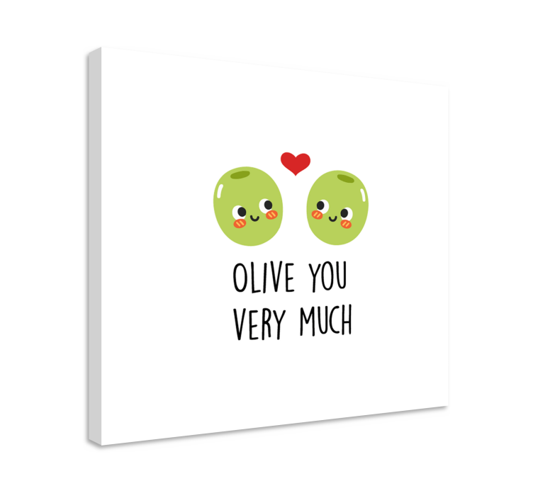 Funny quote with Olives quote canvas wall art - TenStickers