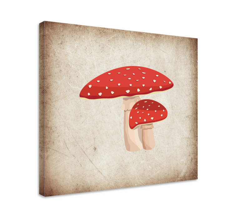 Flowers canvas mushroom cluster art print - TenStickers