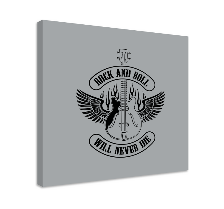 Music canvas art guitar with wings - TenStickers