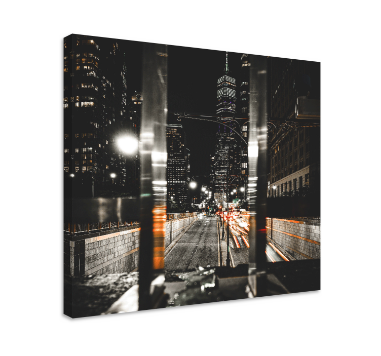 Cityscape wall art urban nightscape - TenStickers