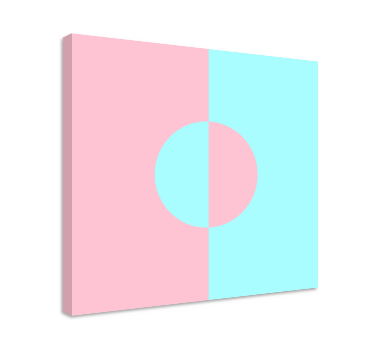 Geometric canvas circle and split design - TenStickers