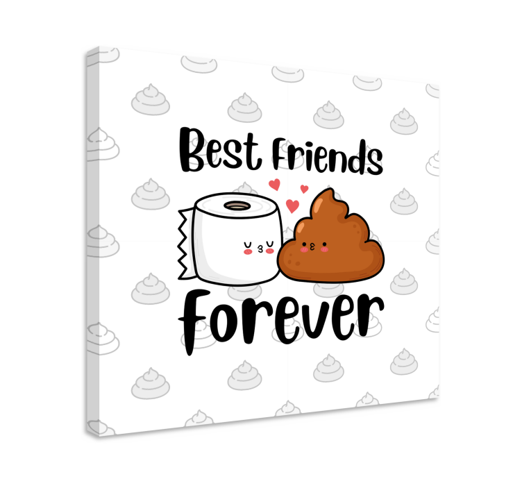 Canvas print of adorable best friends - TenStickers