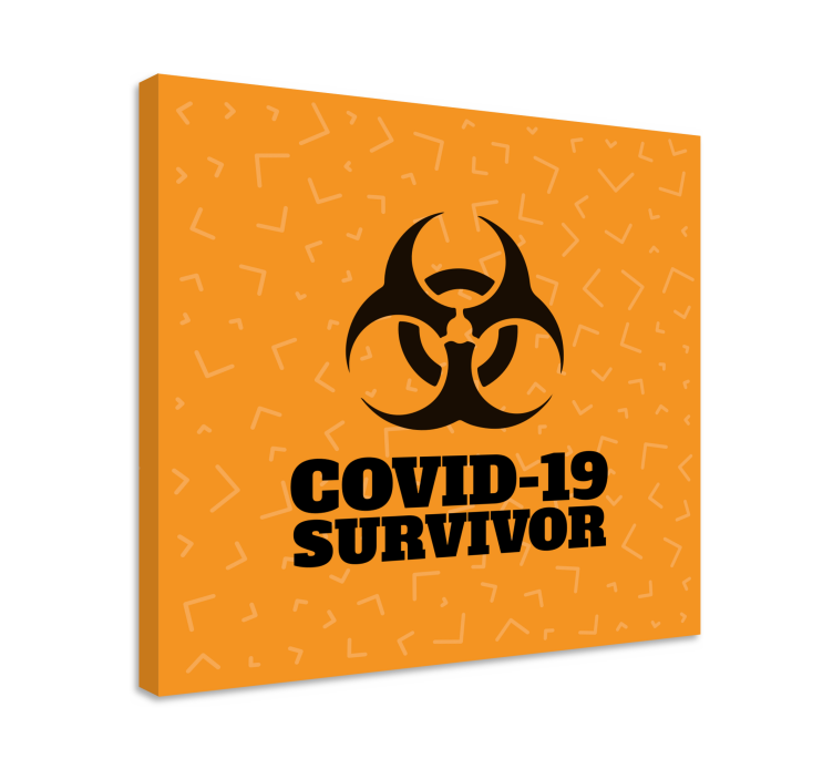 Covid survivor funny design quote canvas - TenStickers