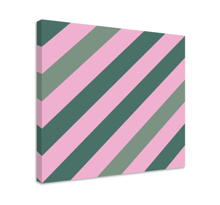Pastel pink and green color block canvas - TenStickers