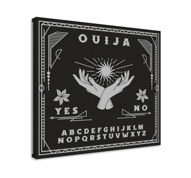 Black and white ouija board home canvas prints - TenStickers
