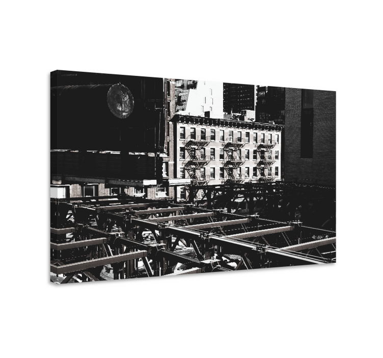 Cityscape wall art urban skyline view - TenStickers