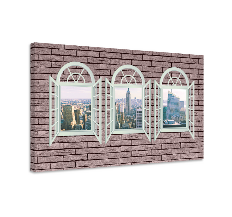 Cityscape wall art elegant urban view - TenStickers