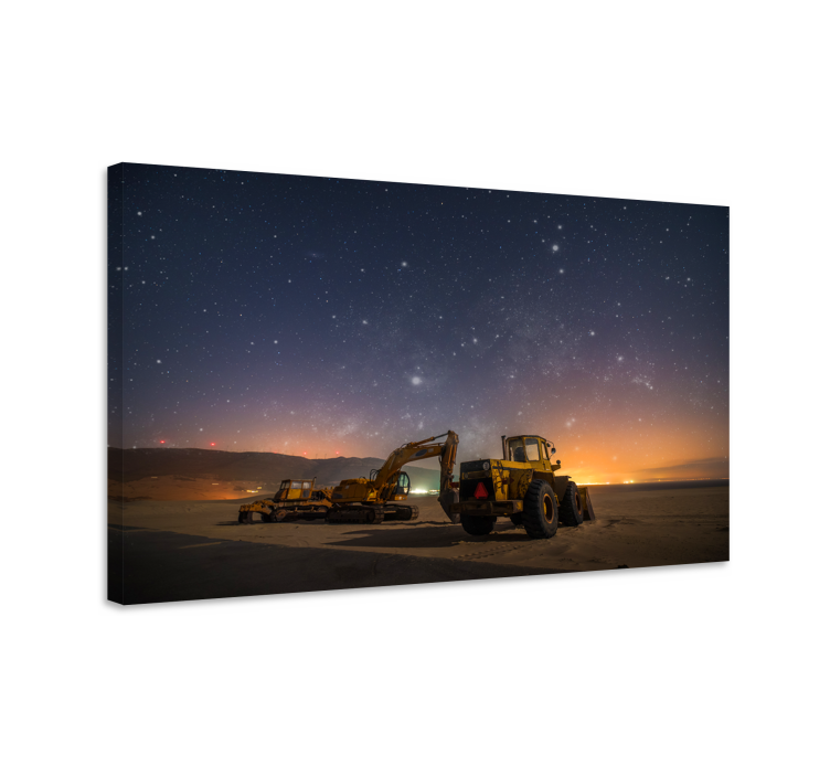 Heavy Machinery Twilight canvas print - TenStickers
